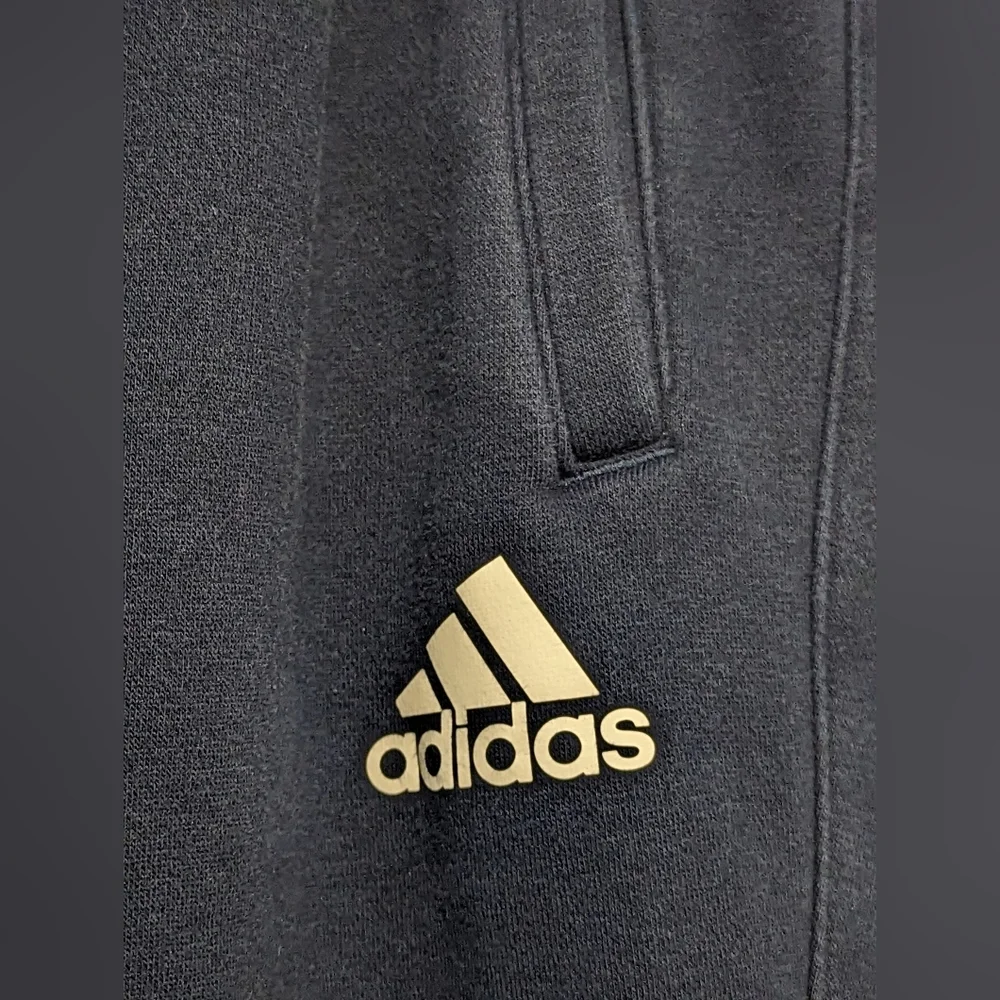 Men Adidas Sweatpants Blue and Gray Waist Size XL